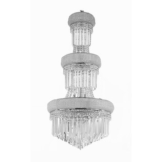 French Empire Empress Crystal Chandelier Lighting Optical Quality Fringe Prisms - Chandeliers For Bedrooms by Overstock.com